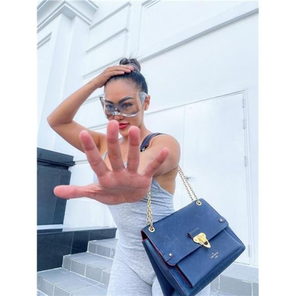 Clear Infinity Chic Shield Sunglasses - Picture 6 of 6